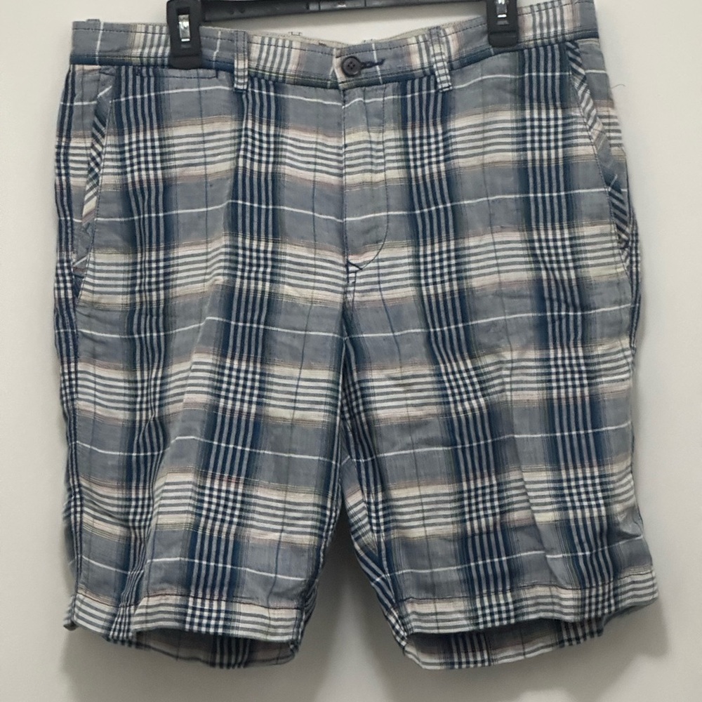 Tommy Bahama Blue, White & Tan Plaid Men’s Shorts